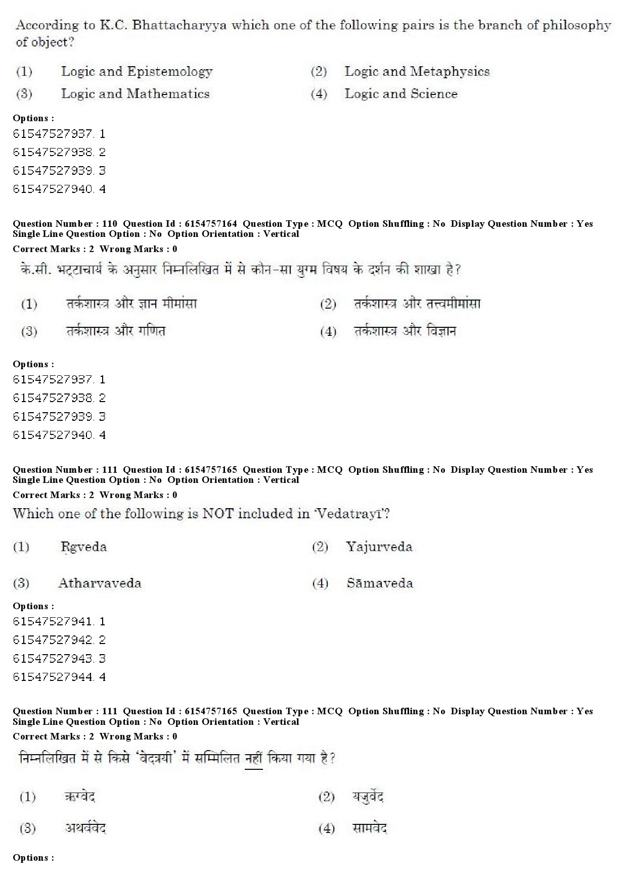 UGC NET Philosophy Question Paper December 2019 109