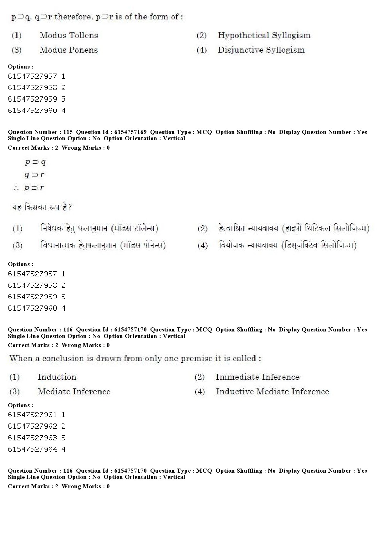 UGC NET Philosophy Question Paper December 2019 112