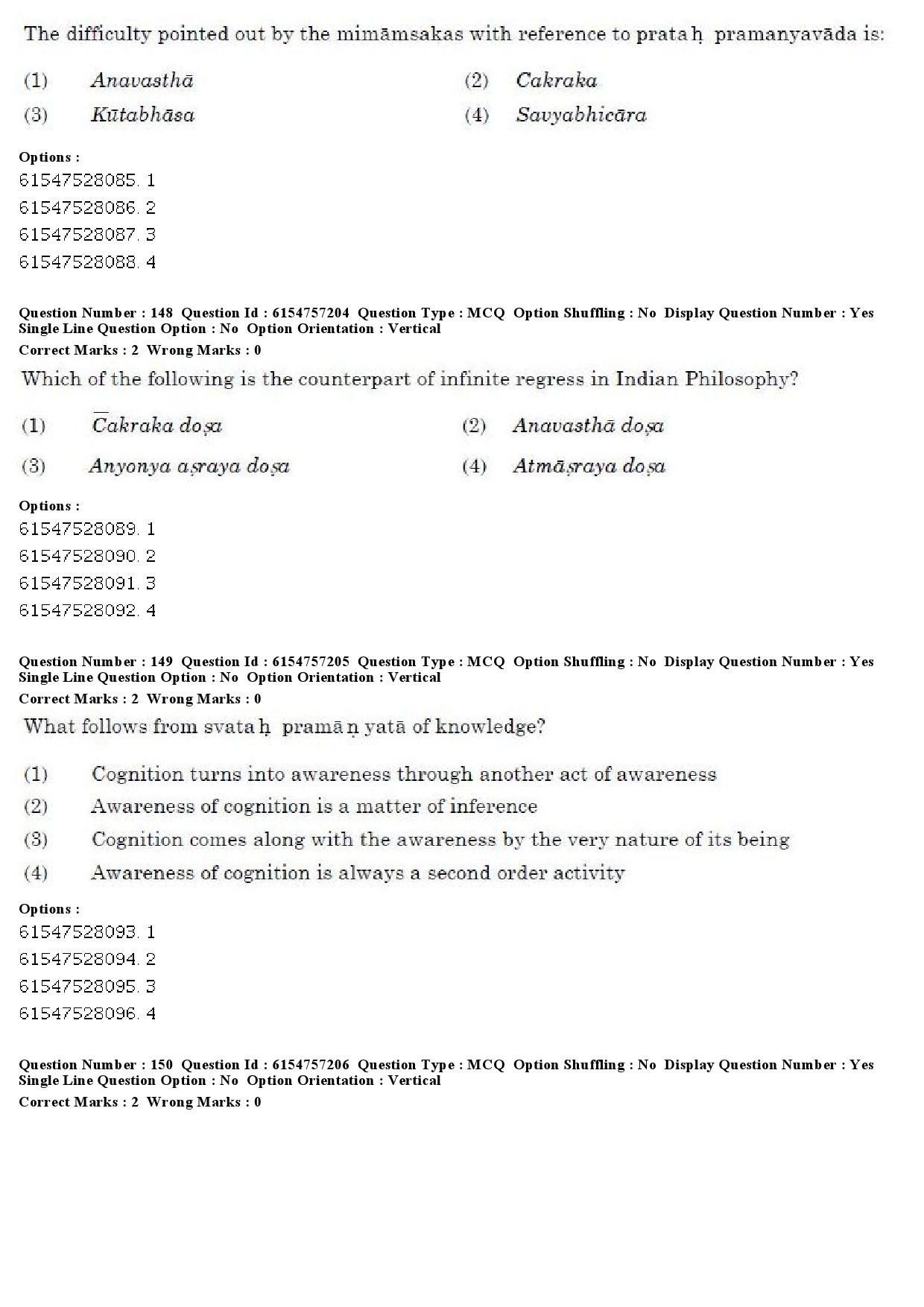 UGC NET Philosophy Question Paper December 2019 136