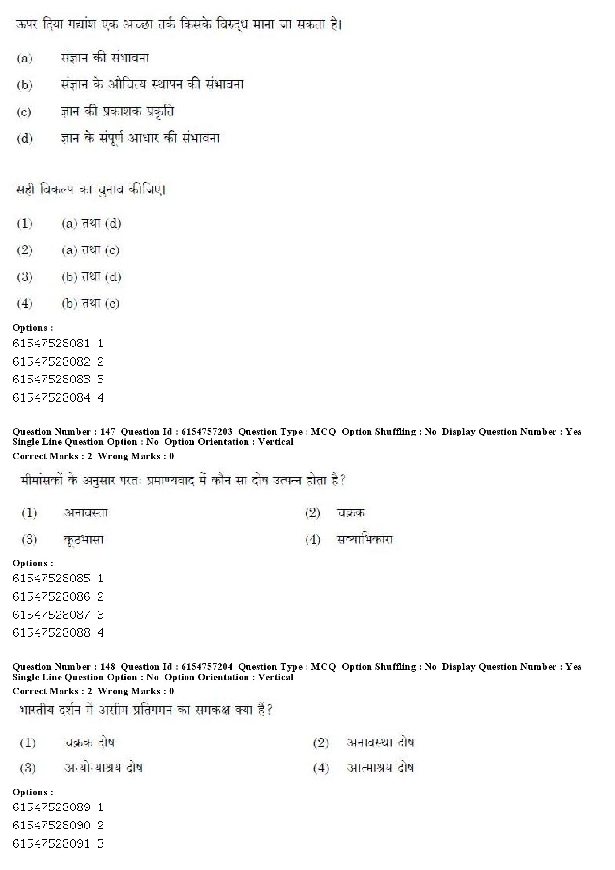 UGC NET Philosophy Question Paper December 2019 138