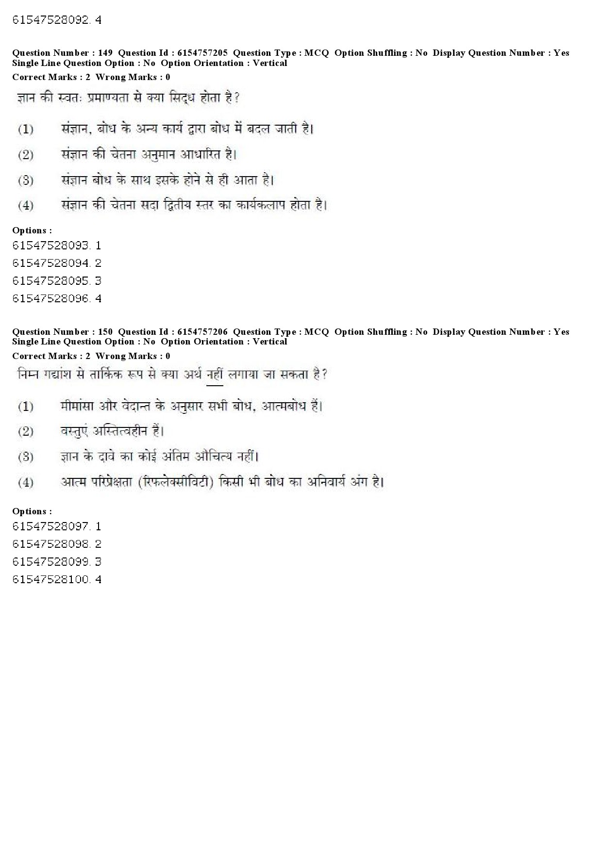 UGC NET Philosophy Question Paper December 2019 139