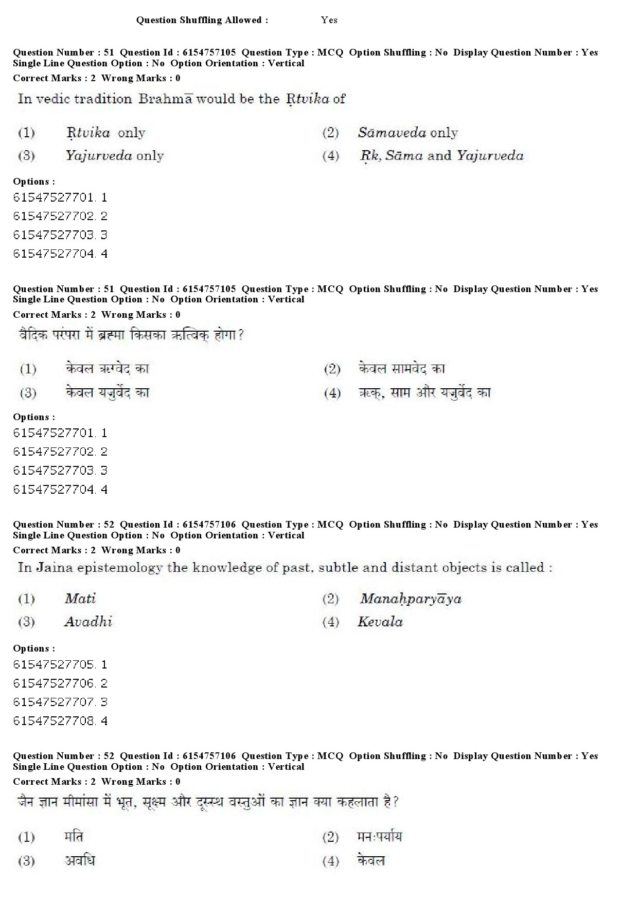 UGC NET Philosophy Question Paper December 2019 54