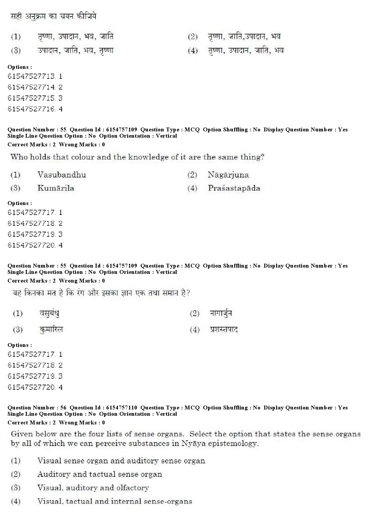 UGC NET Philosophy Question Paper December 2019 56