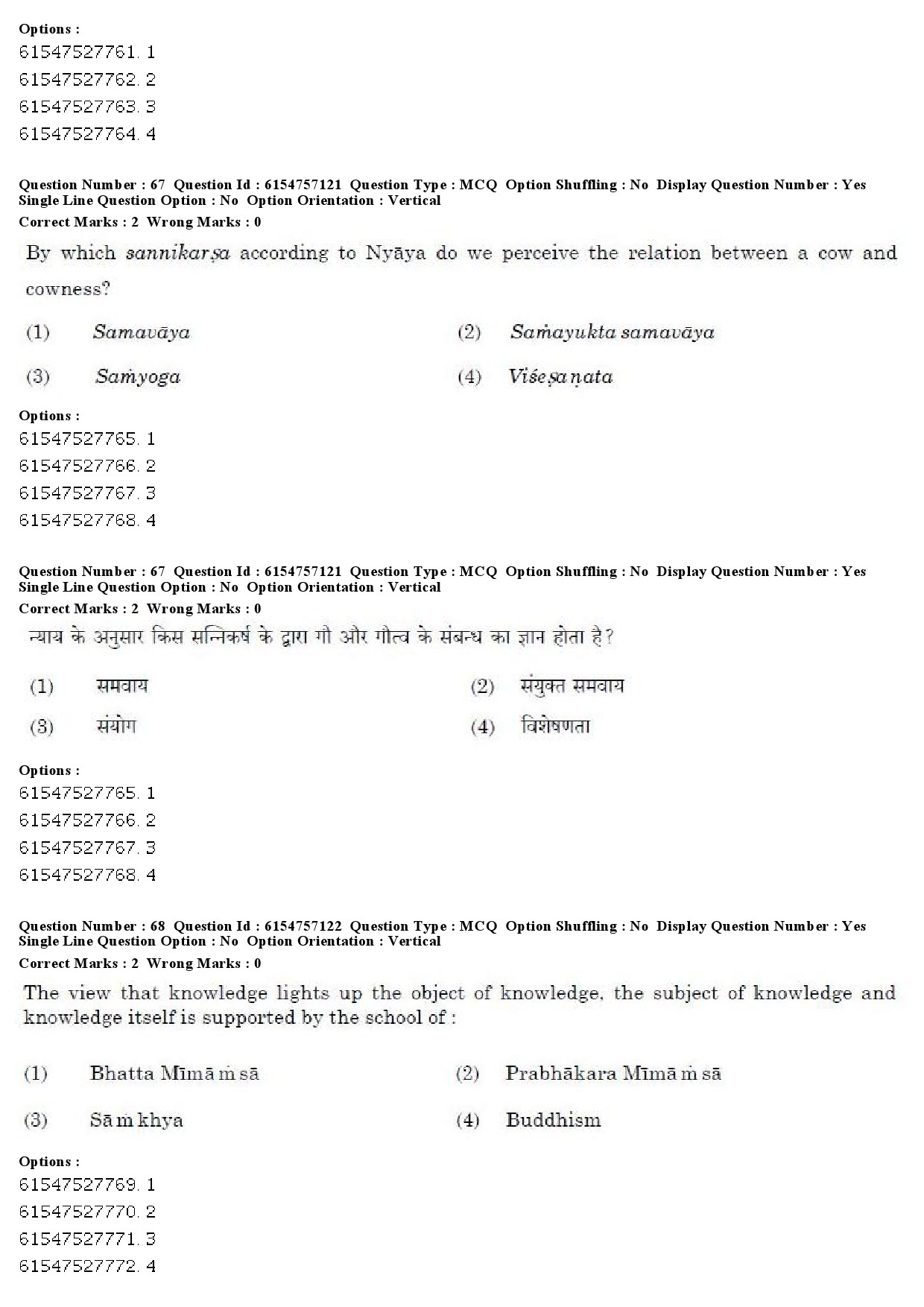 UGC NET Philosophy Question Paper December 2019 68