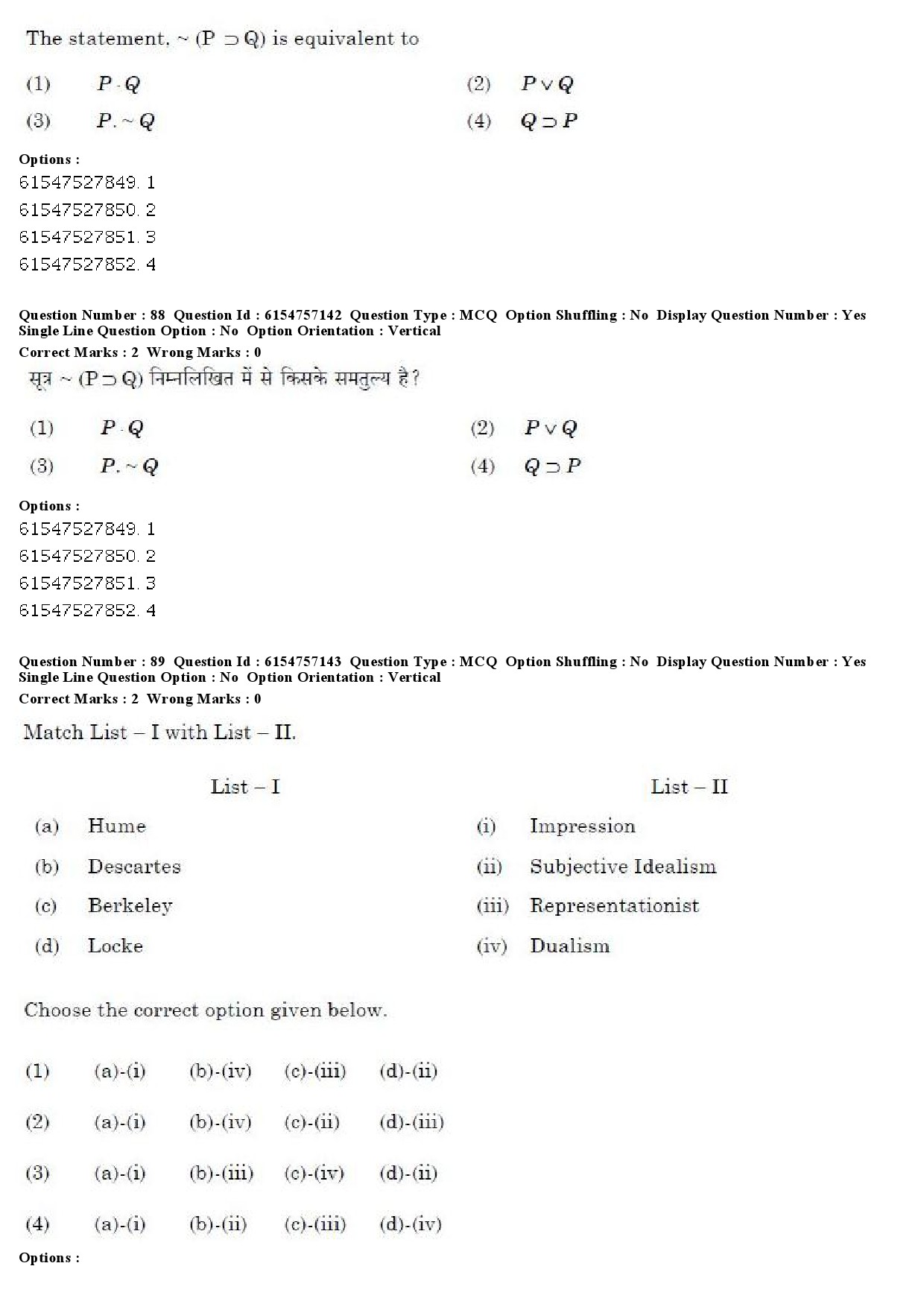 UGC NET Philosophy Question Paper December 2019 87