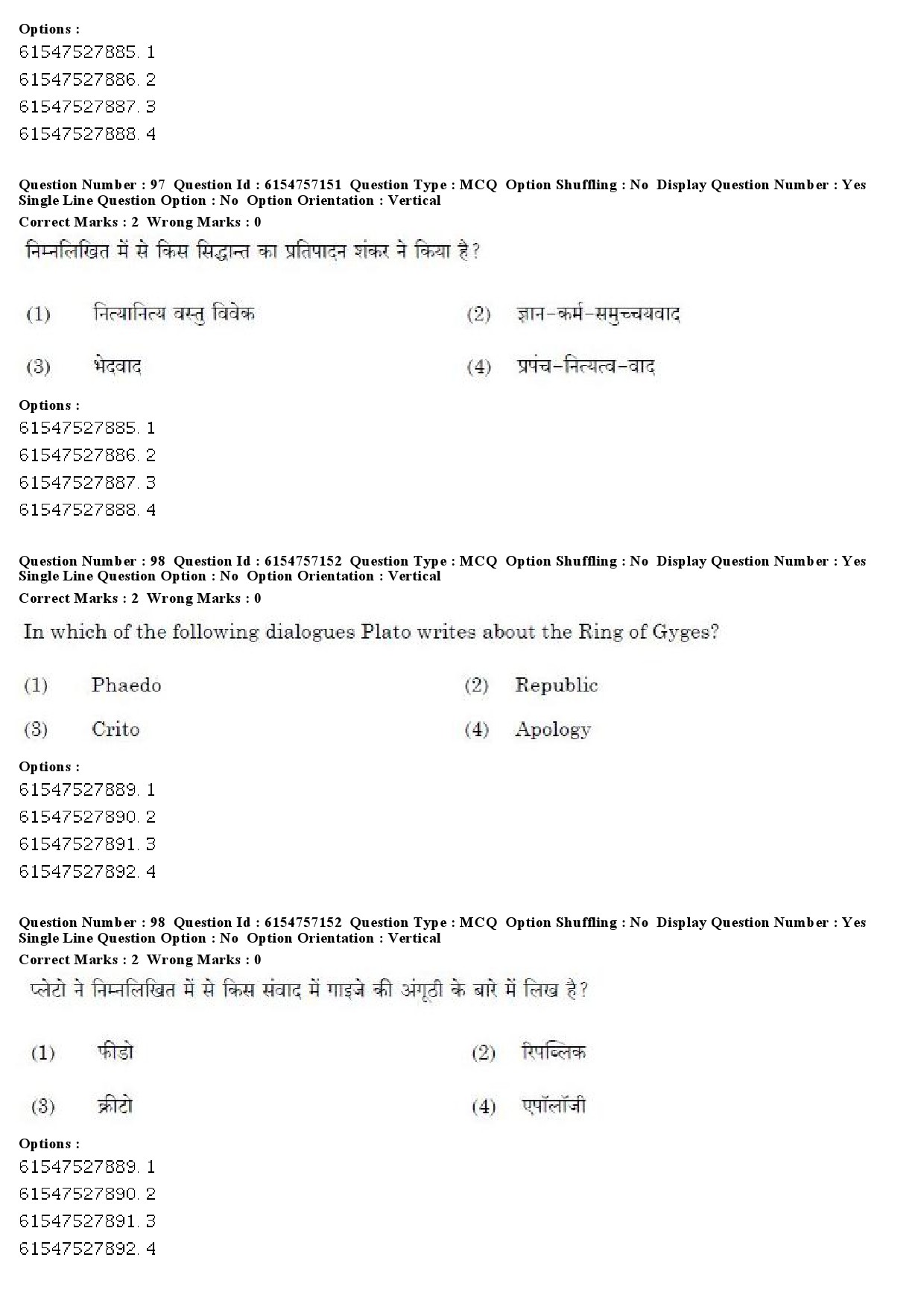 UGC NET Philosophy Question Paper December 2019 95