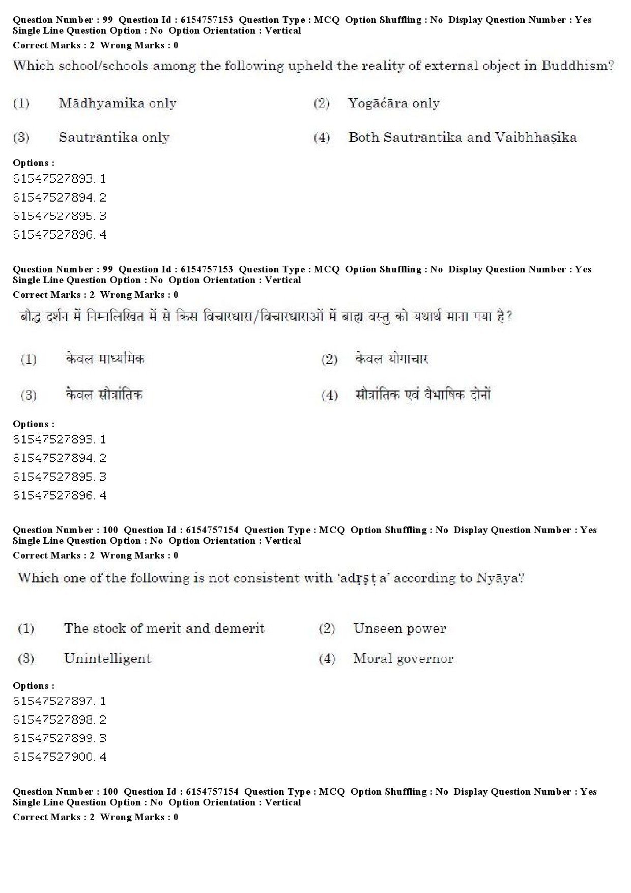 UGC NET Philosophy Question Paper December 2019 96