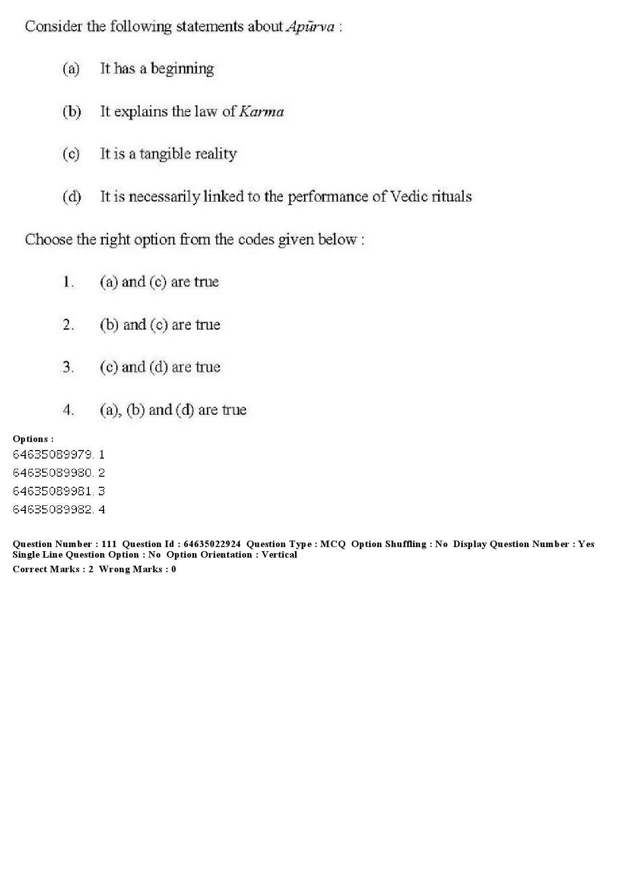 UGC NET Philosophy Question Paper June 2019 108