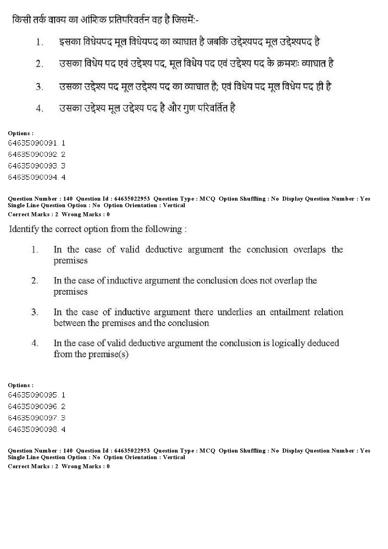 UGC NET Philosophy Question Paper June 2019 138