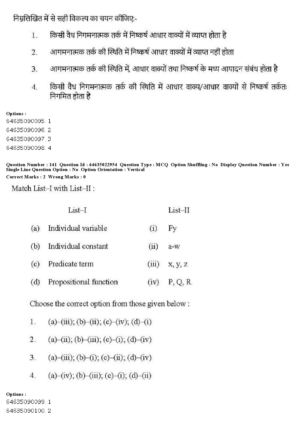 UGC NET Philosophy Question Paper June 2019 139