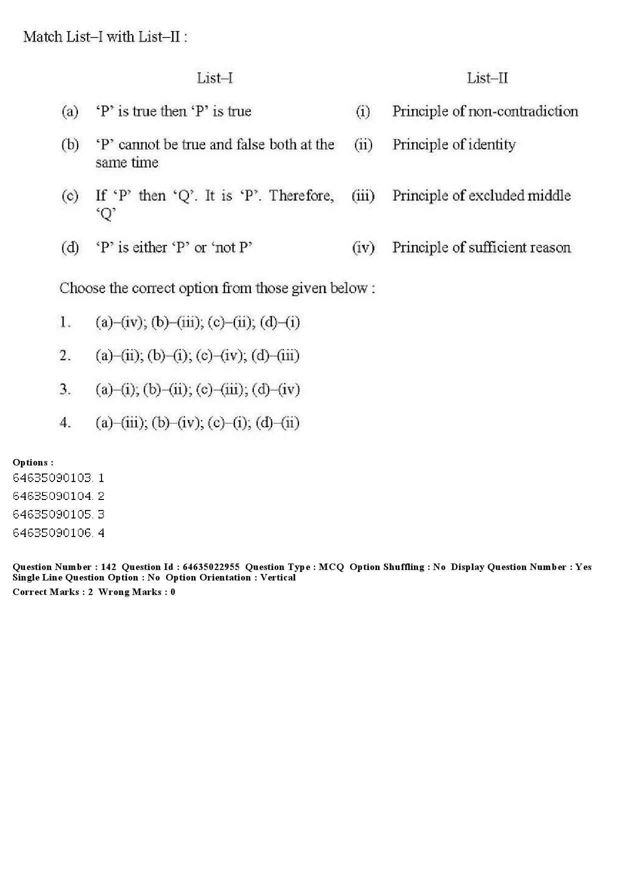 UGC NET Philosophy Question Paper June 2019 141