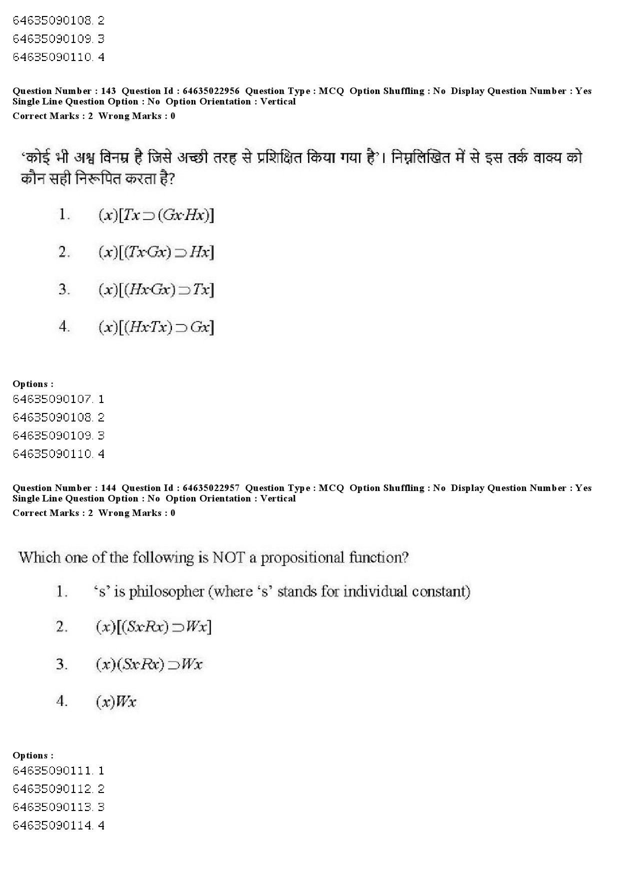 UGC NET Philosophy Question Paper June 2019 143