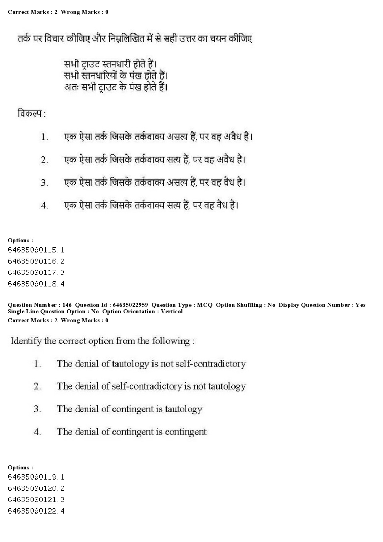 UGC NET Philosophy Question Paper June 2019 145