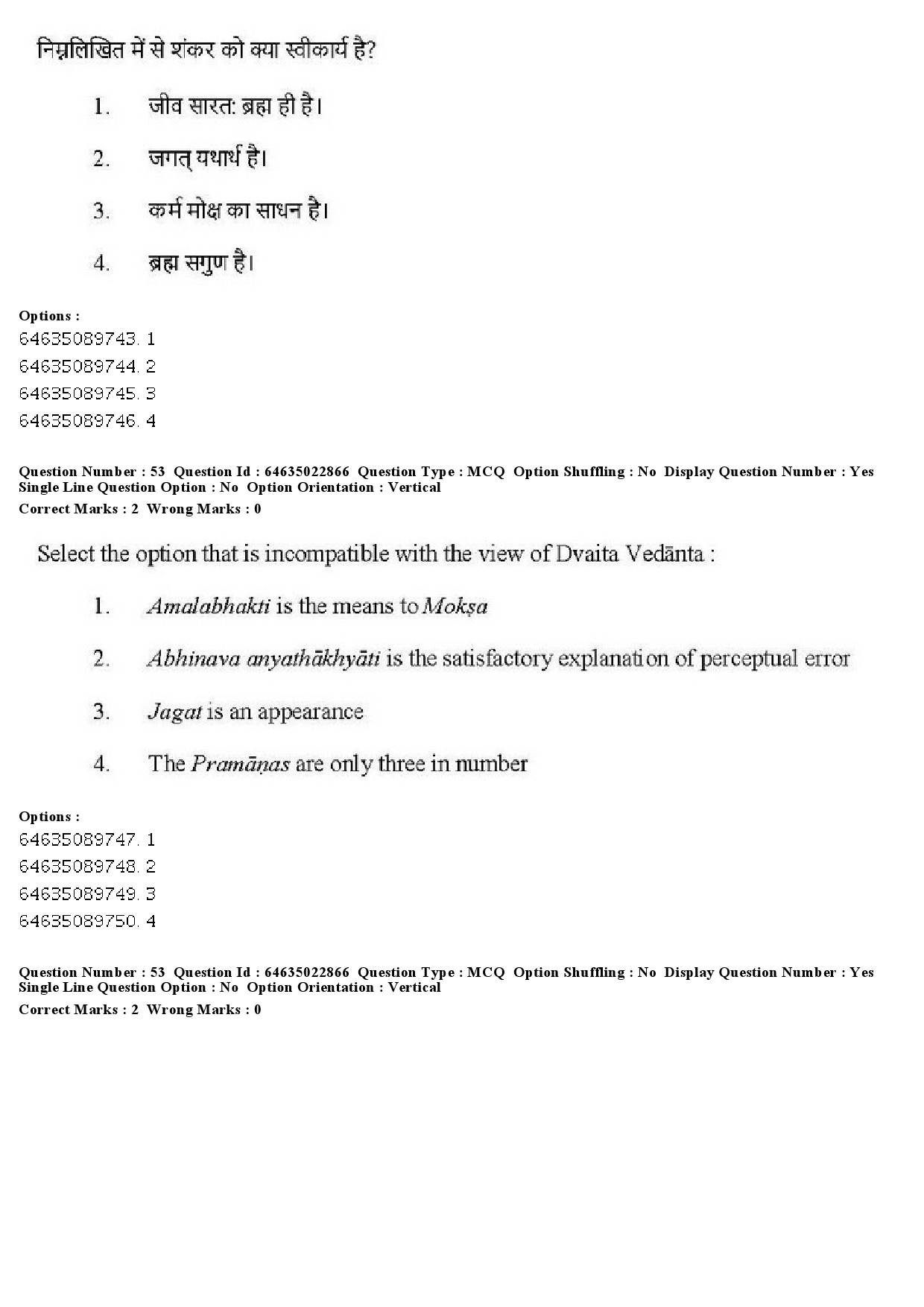 UGC NET Philosophy Question Paper June 2019 42