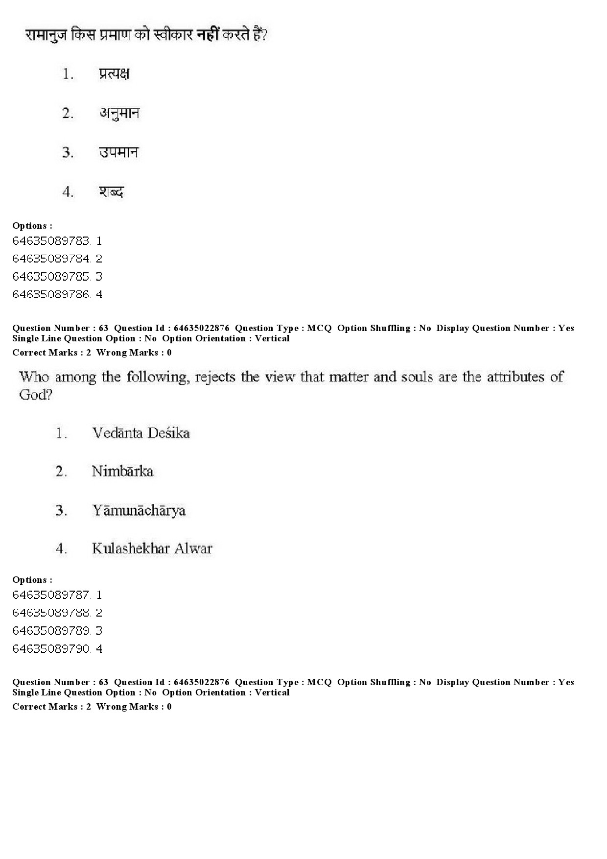 UGC NET Philosophy Question Paper June 2019 52