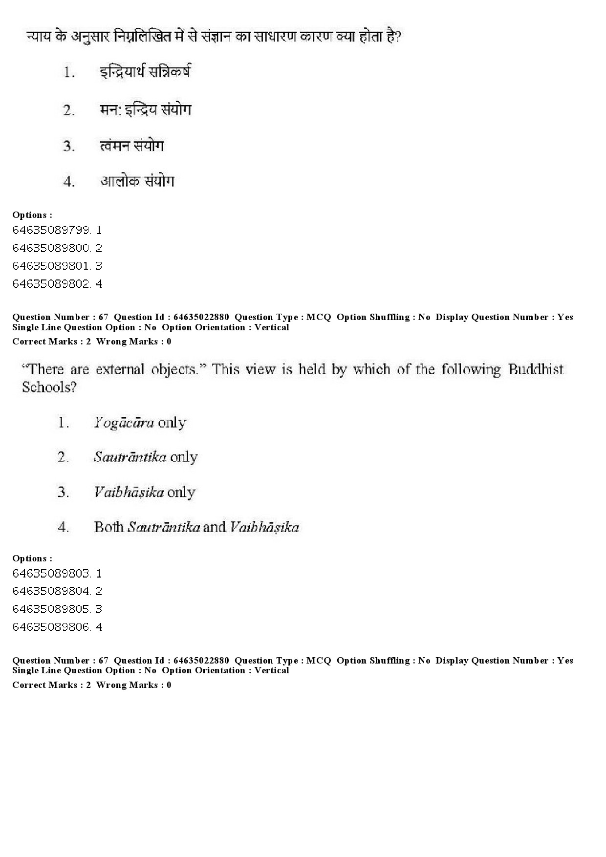 UGC NET Philosophy Question Paper June 2019 56