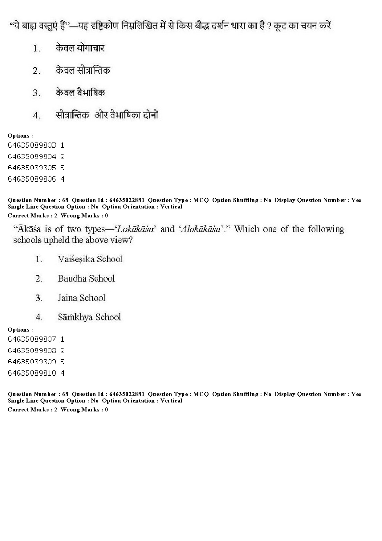 UGC NET Philosophy Question Paper June 2019 57