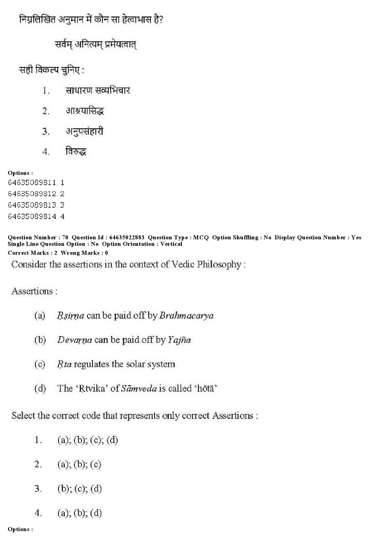 UGC NET Philosophy Question Paper June 2019 59