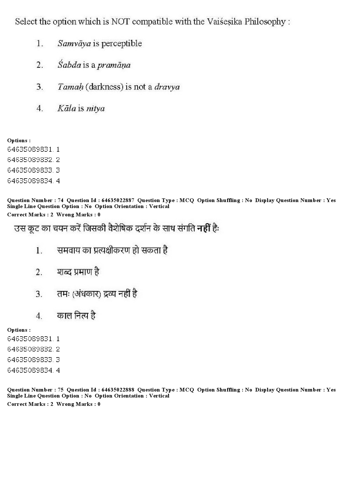 UGC NET Philosophy Question Paper June 2019 64