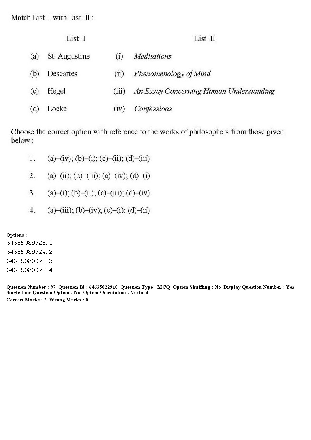 UGC NET Philosophy Question Paper June 2019 92