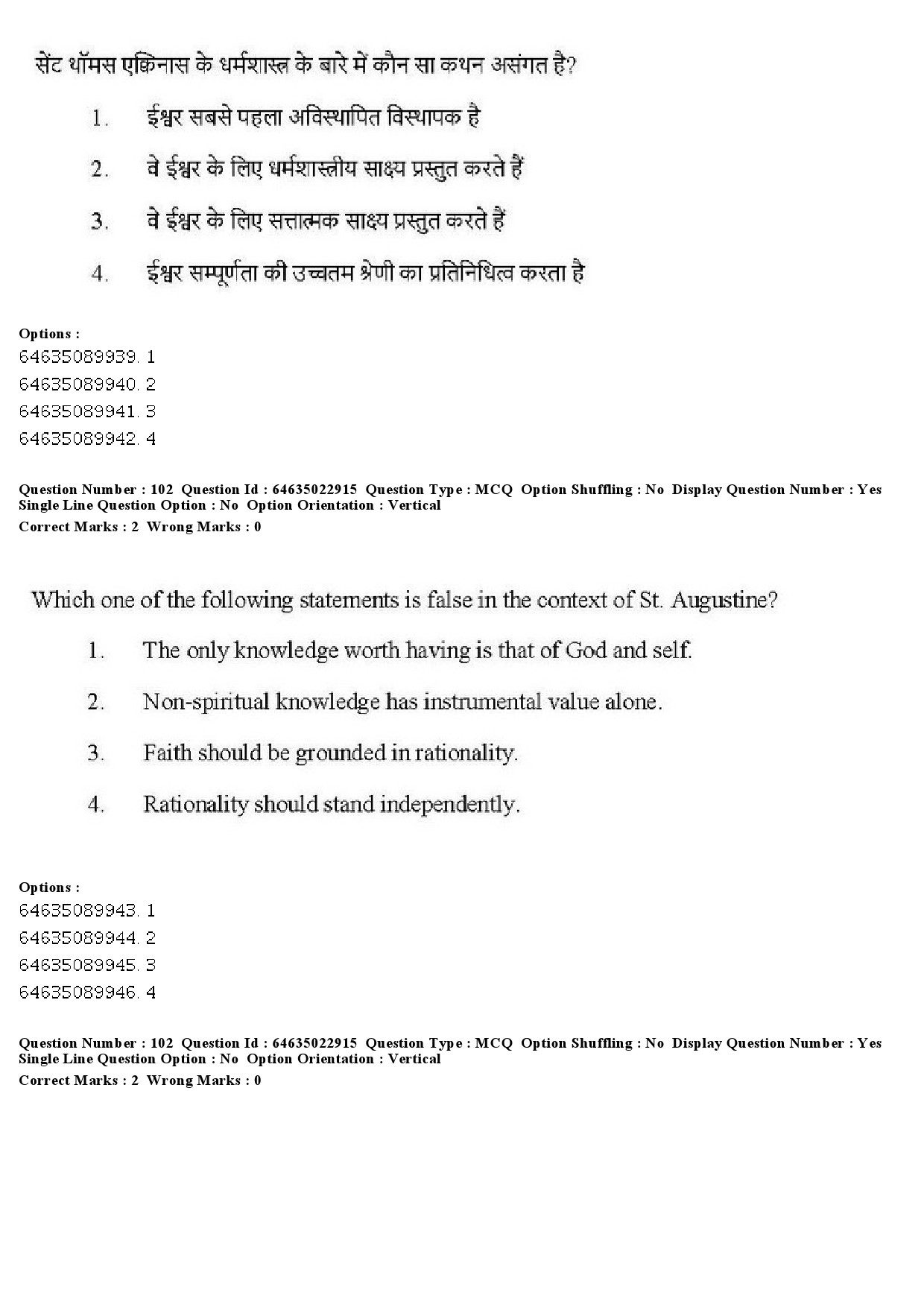 UGC NET Philosophy Question Paper June 2019 98