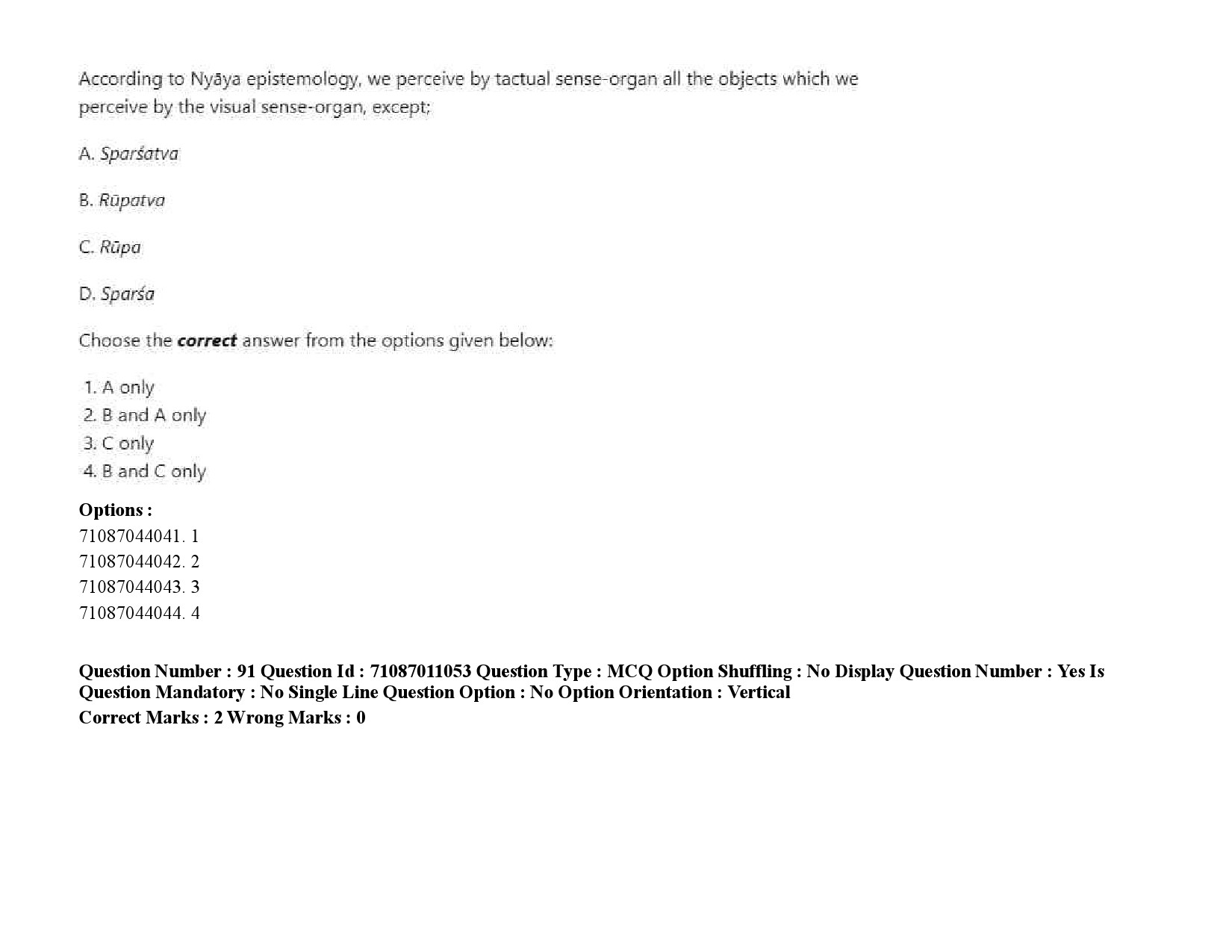 UGC NET Philosophy Question Paper September 2020 121