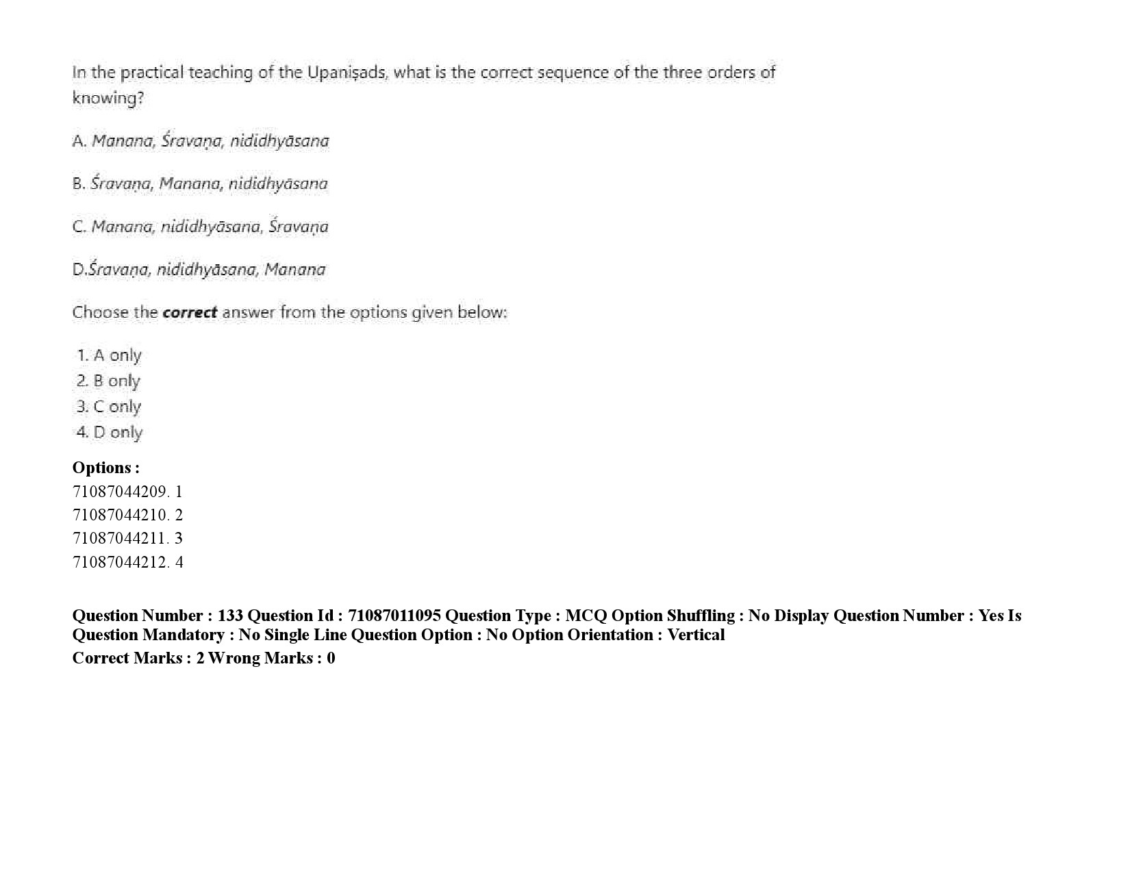 UGC NET Philosophy Question Paper September 2020 198