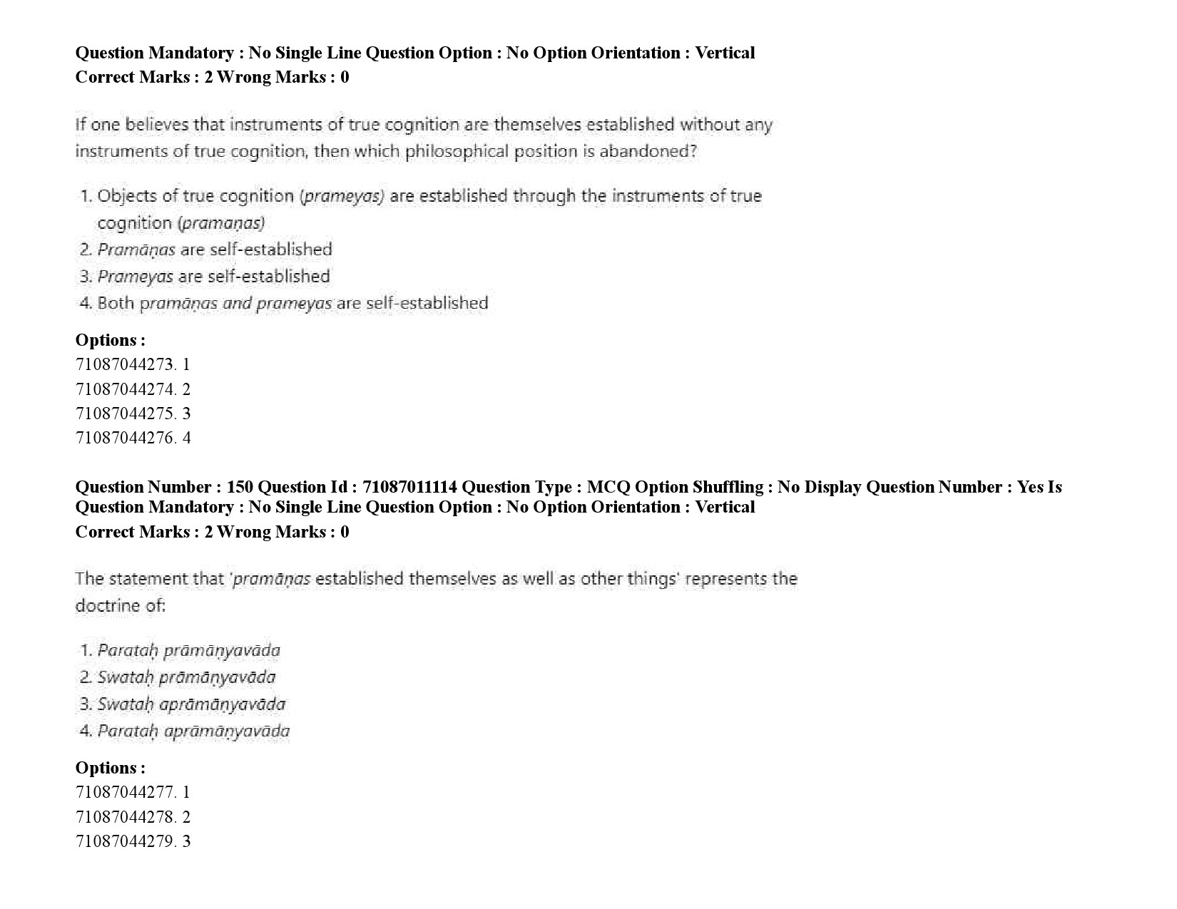 UGC NET Philosophy Question Paper September 2020 226