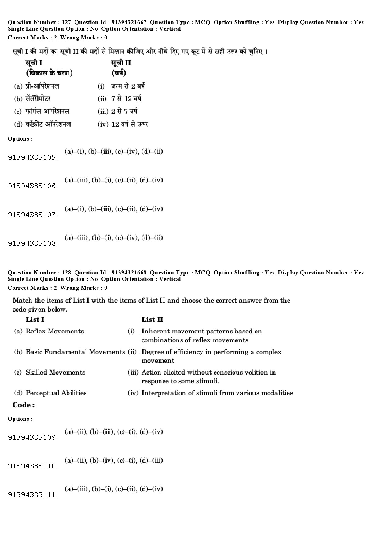 UGC NET Physical Education Question Paper December 2018 119