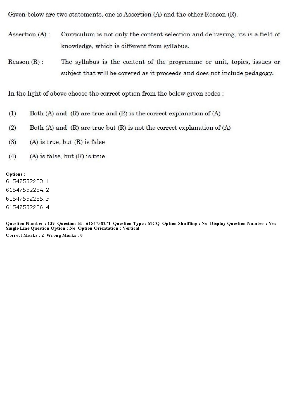 UGC NET Physical Education Question Paper December 2019 161