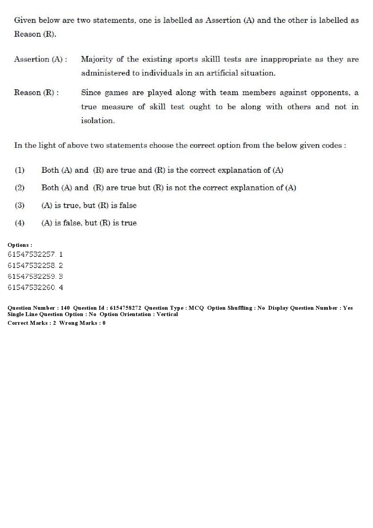 UGC NET Physical Education Question Paper December 2019 163