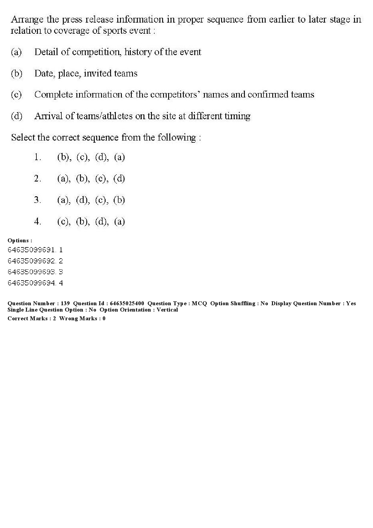 UGC NET Physical Education Question Paper June 2019 137