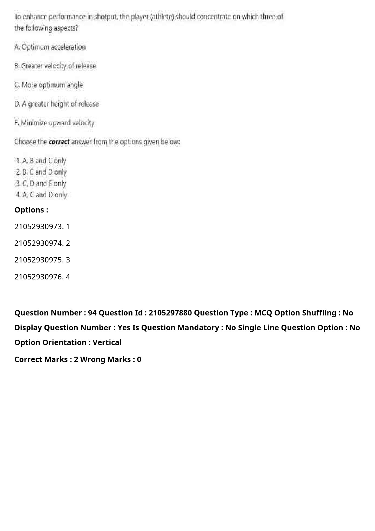 UGC NET Physical Education Question Paper September 2020 116