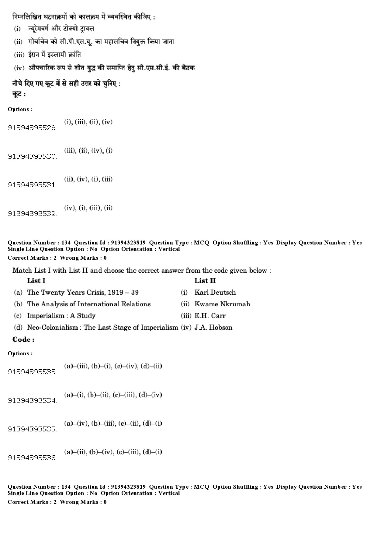 UGC NET Political Science Question Paper December 2018 121