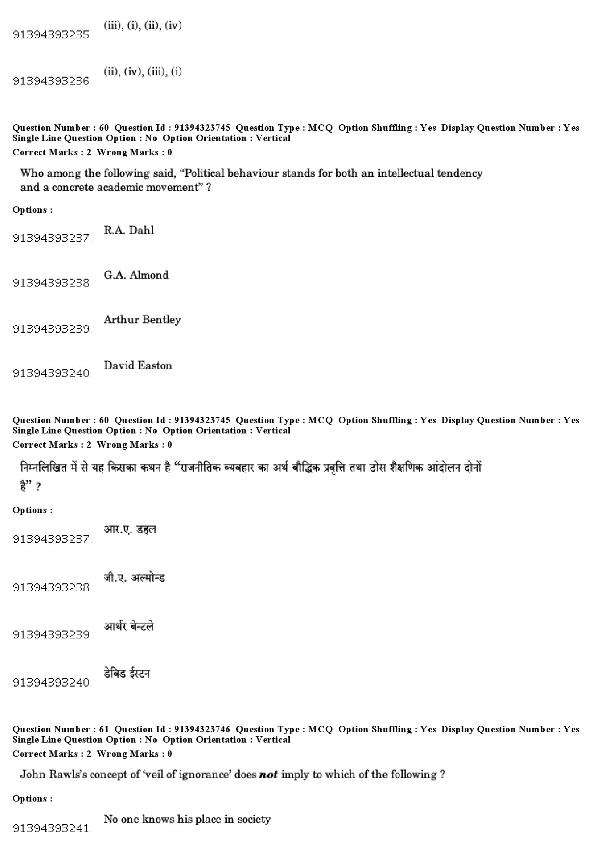 UGC NET Political Science Question Paper December 2018 55