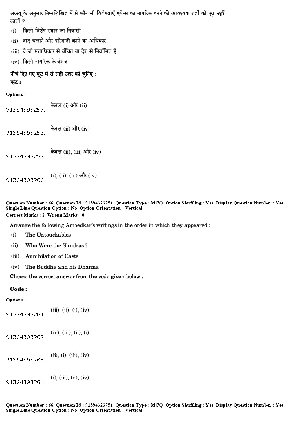 UGC NET Political Science Question Paper December 2018 60