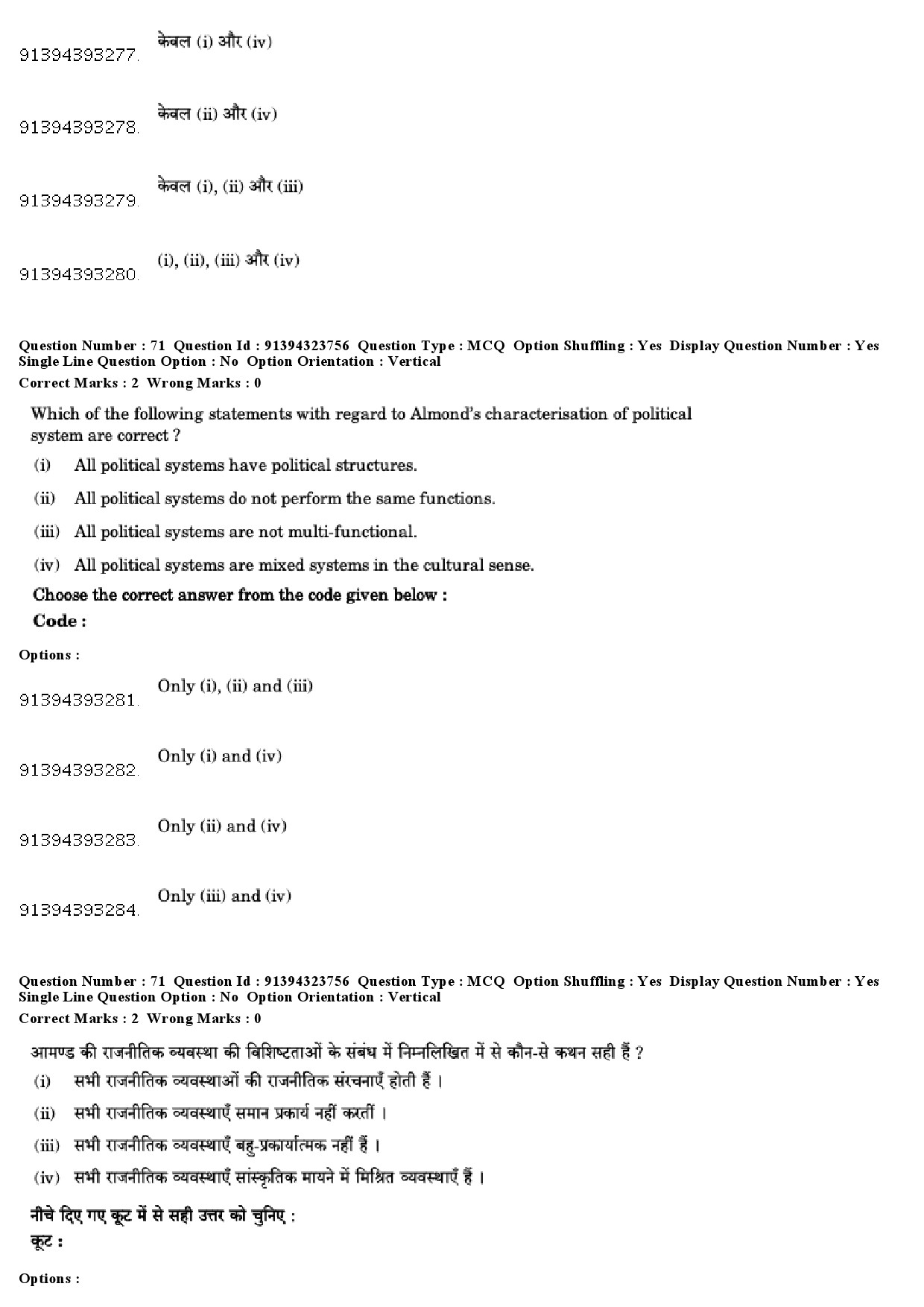 UGC NET Political Science Question Paper December 2018 65