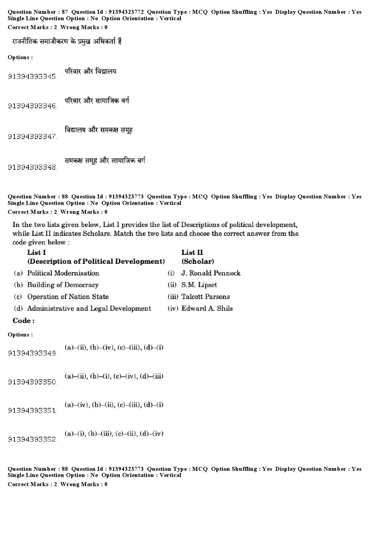 UGC NET Political Science Question Paper December 2018 80