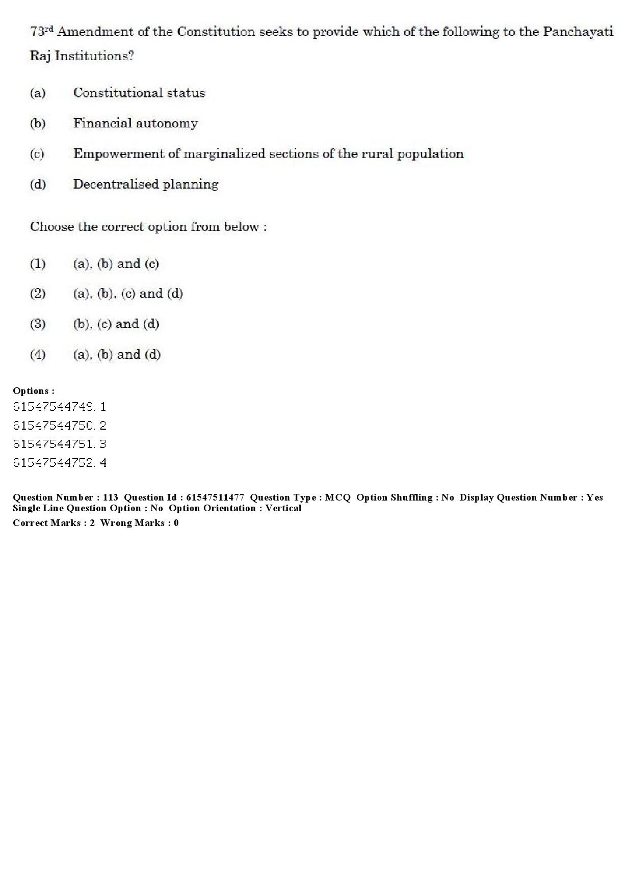 UGC NET Political Science Question Paper December 2019 108