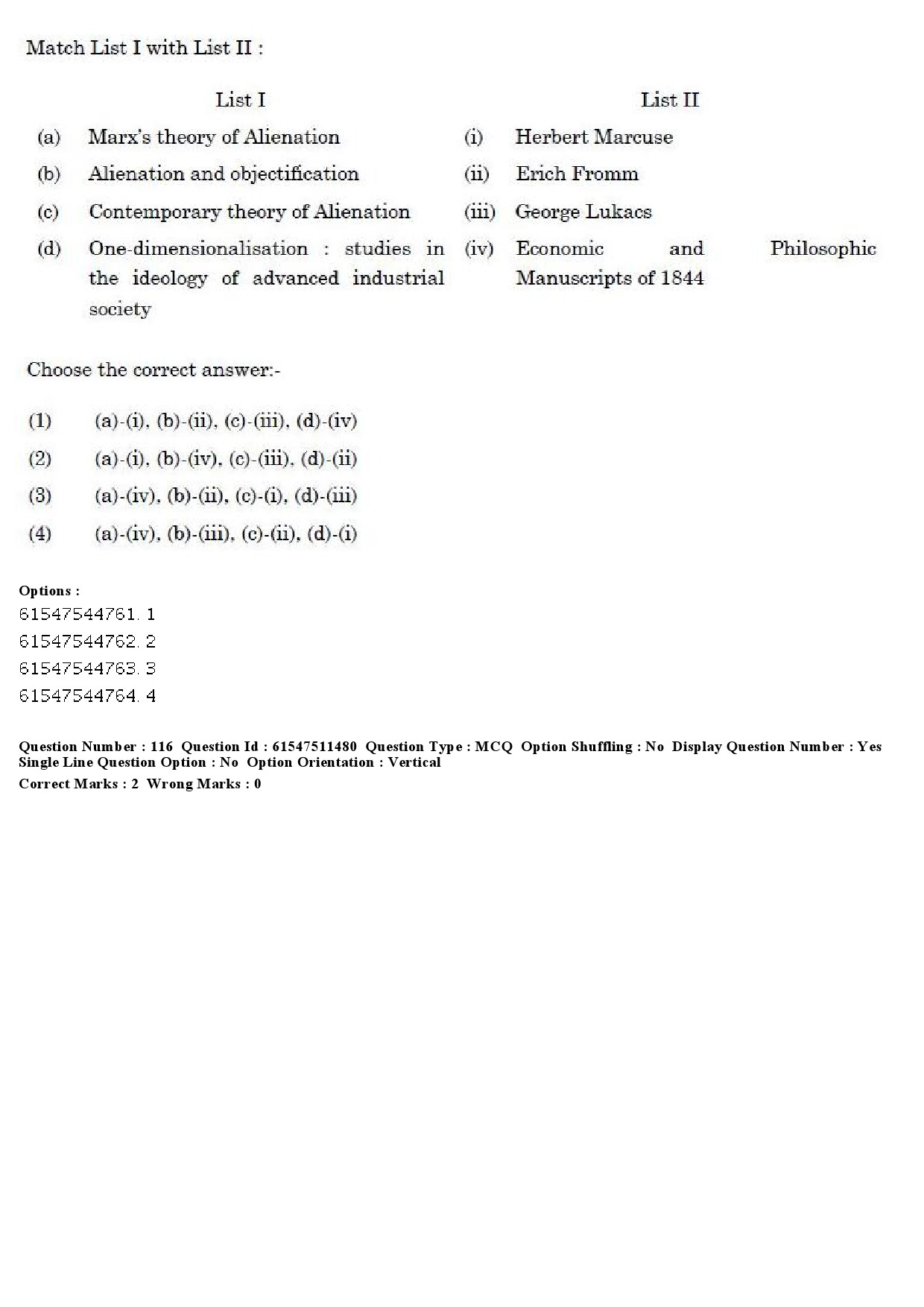 UGC NET Political Science Question Paper December 2019 114