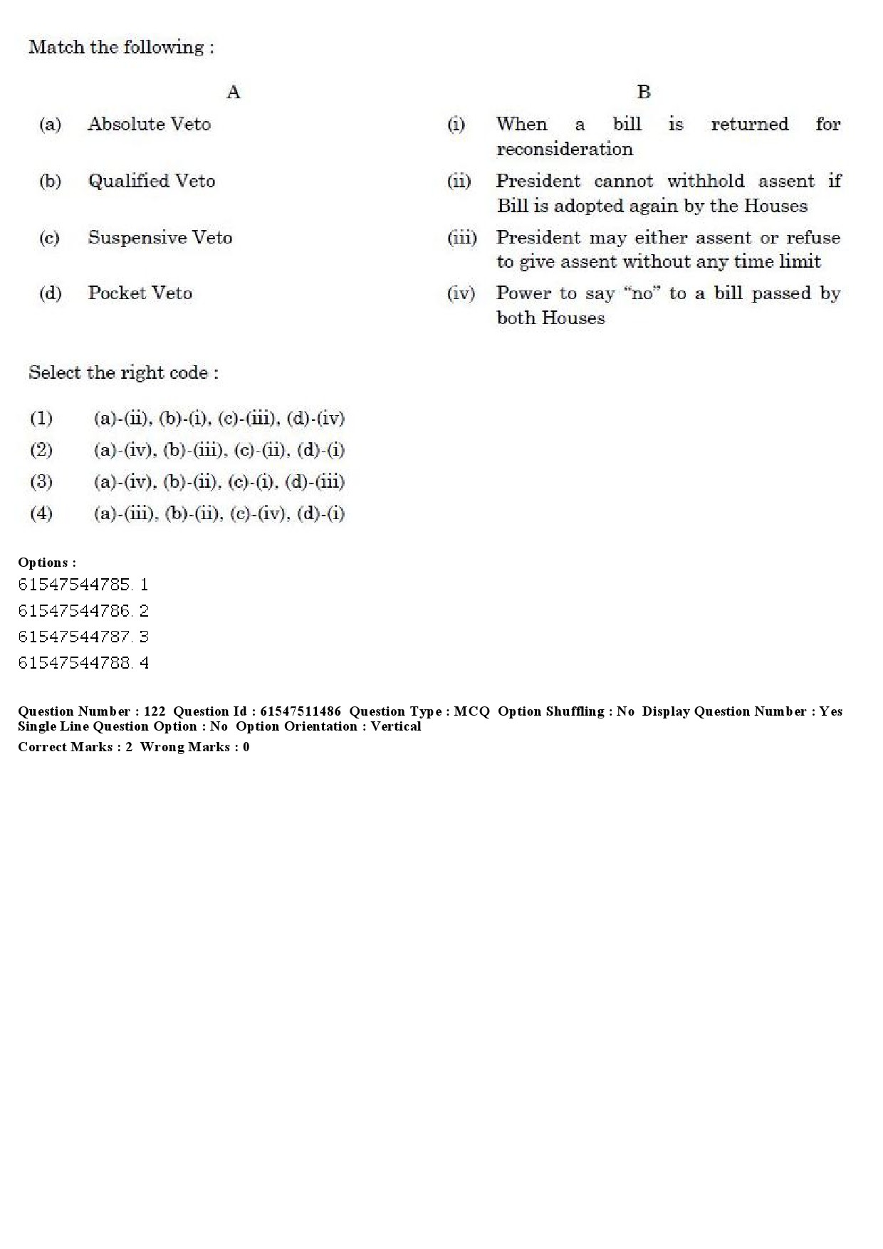 UGC NET Political Science Question Paper December 2019 126