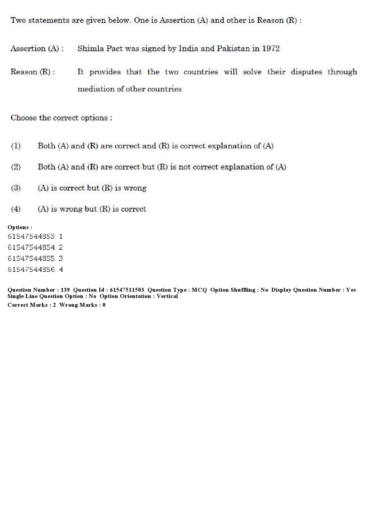 UGC NET Political Science Question Paper December 2019 148