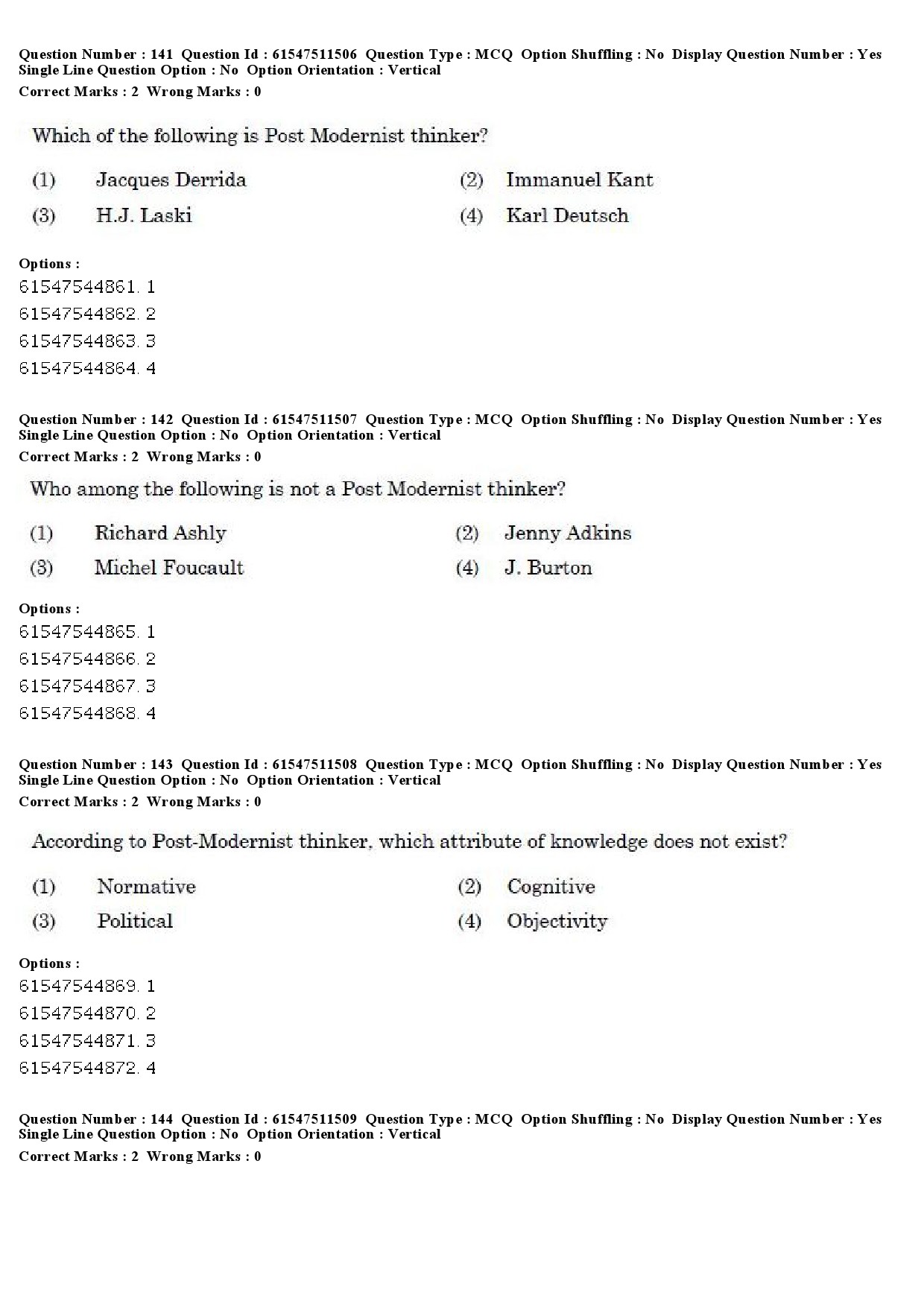 UGC NET Political Science Question Paper December 2019 152