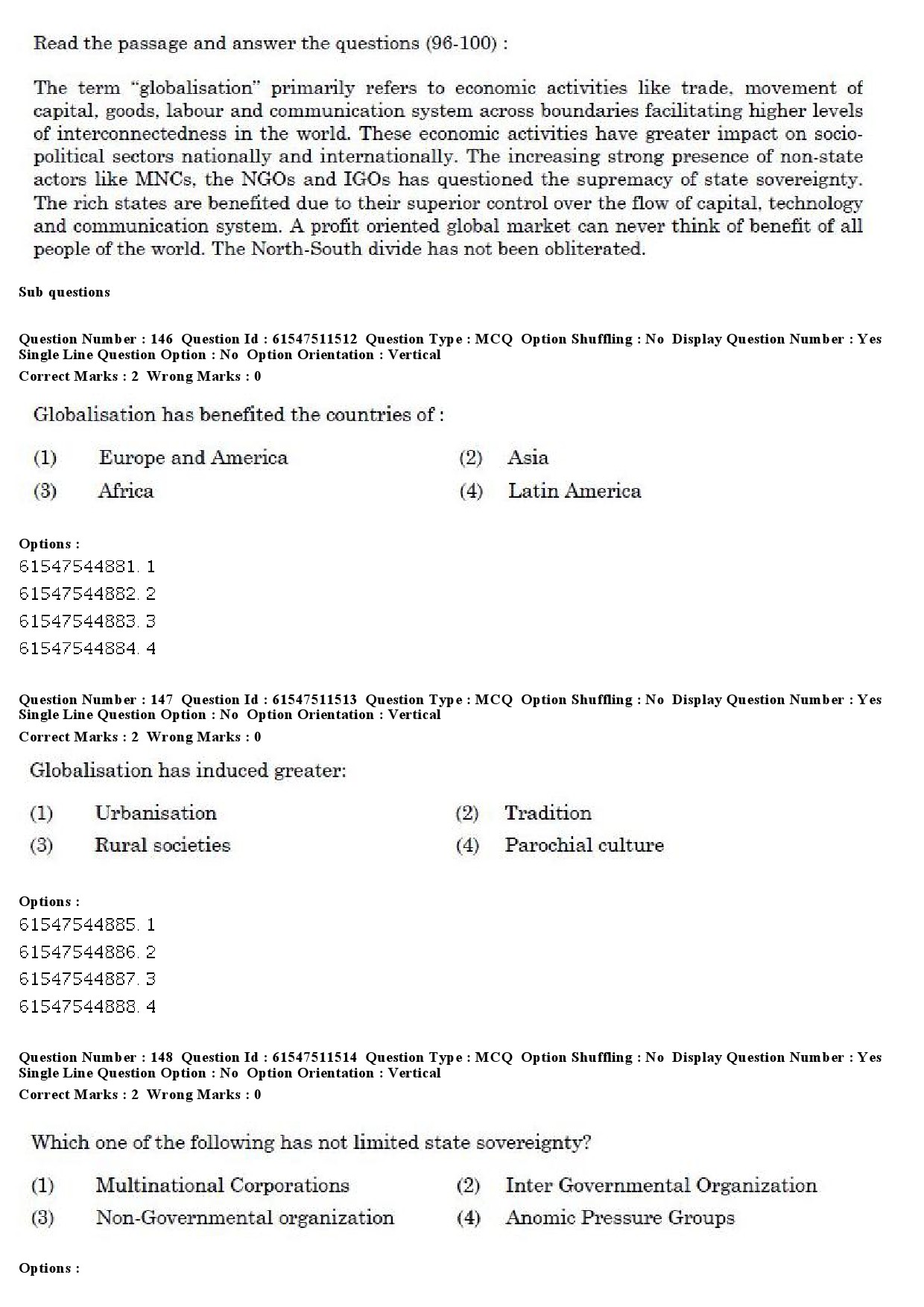 UGC NET Political Science Question Paper December 2019 156