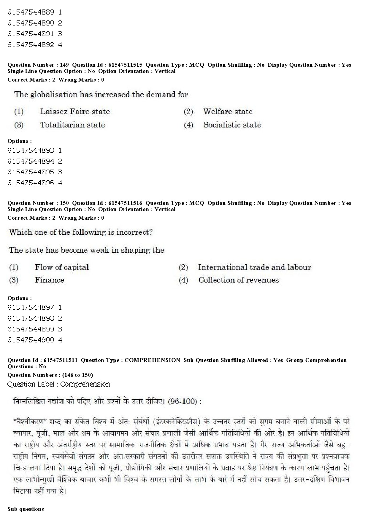 UGC NET Political Science Question Paper December 2019 157