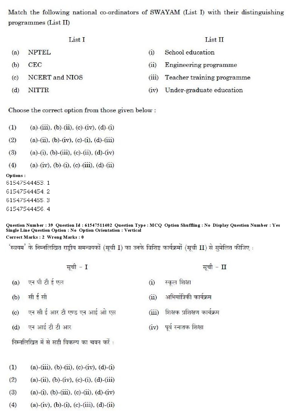 UGC NET Political Science Question Paper December 2019 40