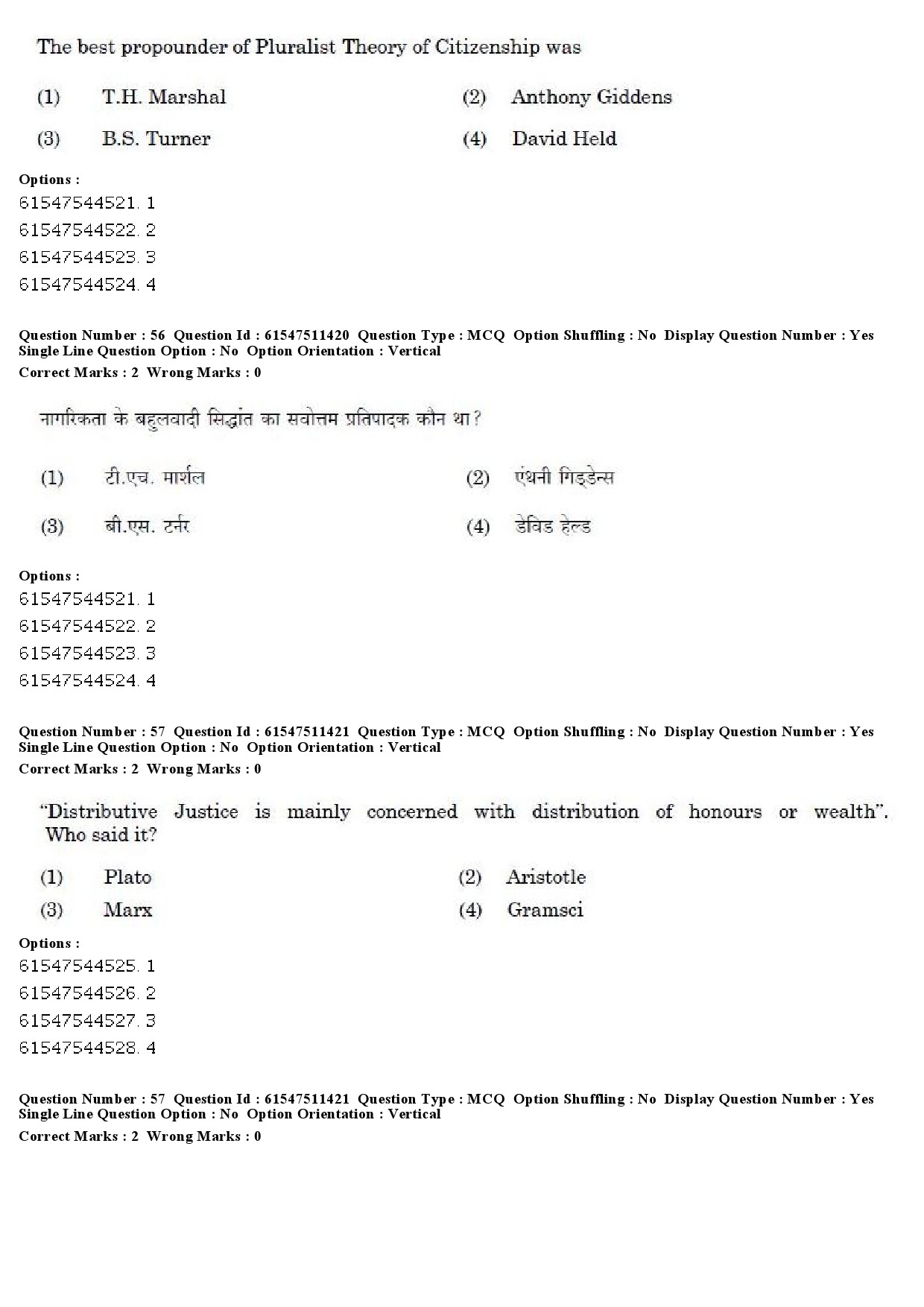 UGC NET Political Science Question Paper December 2019 57