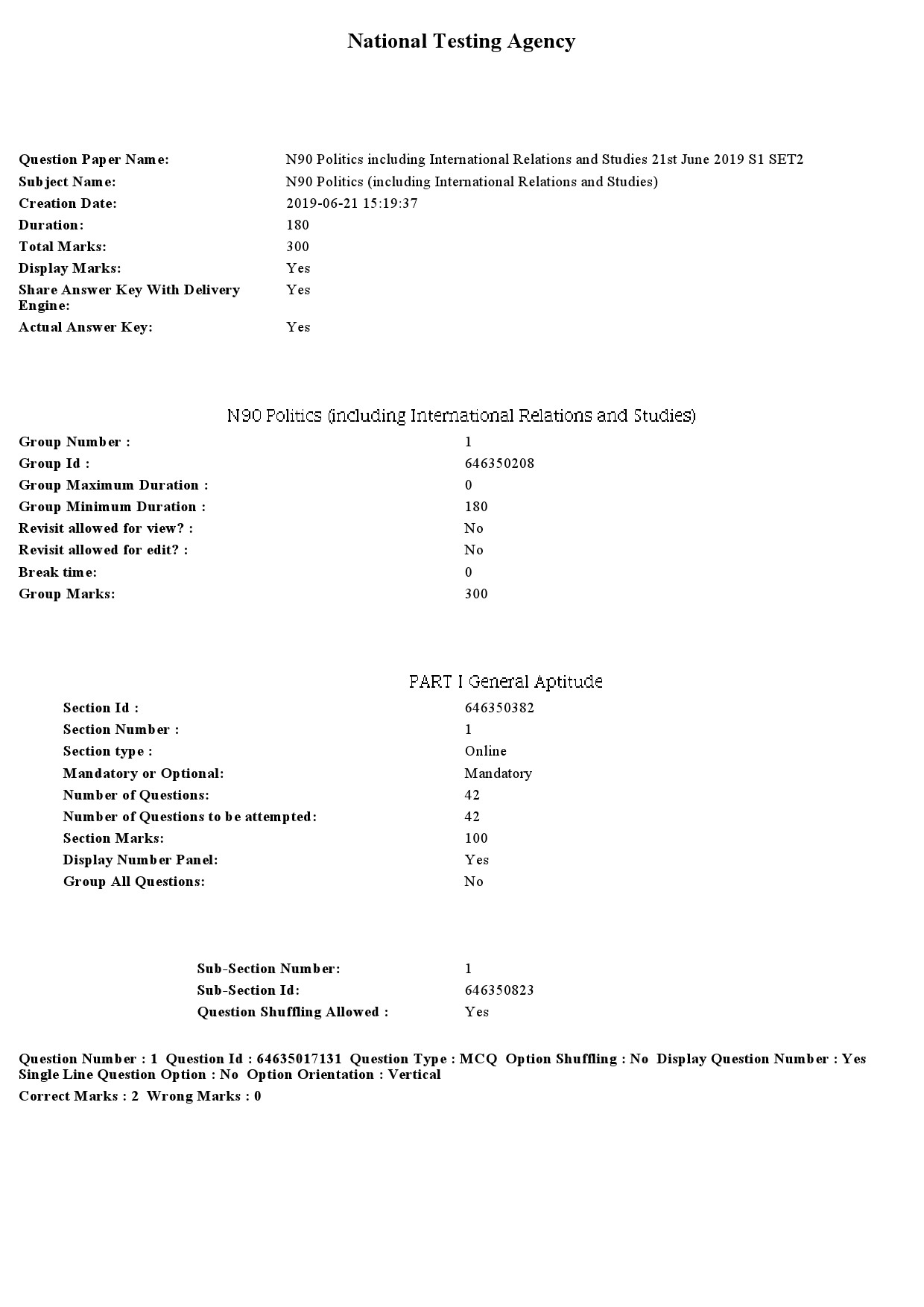 UGC NET Political Science Question Paper June 2019 1