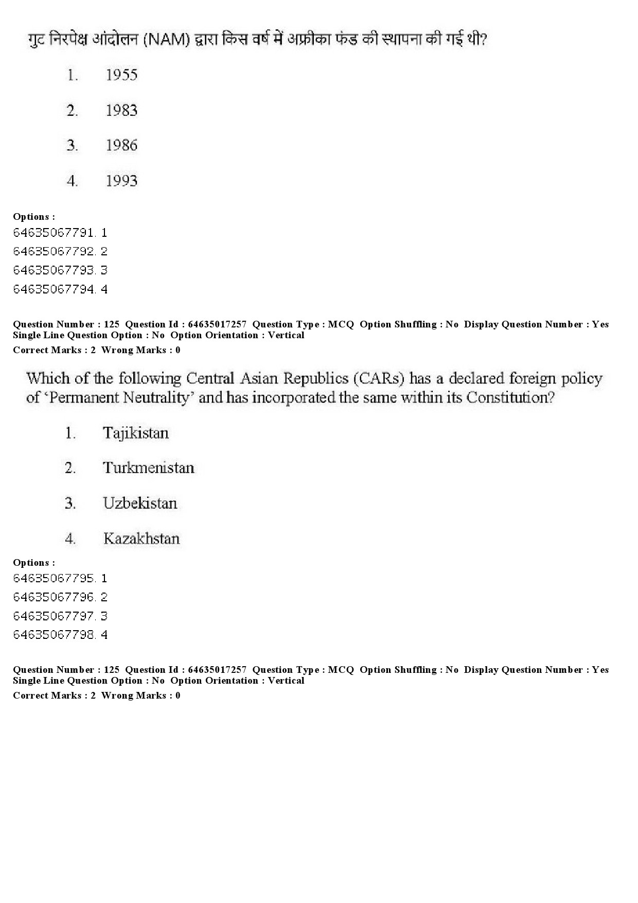 UGC NET Political Science Question Paper June 2019 127