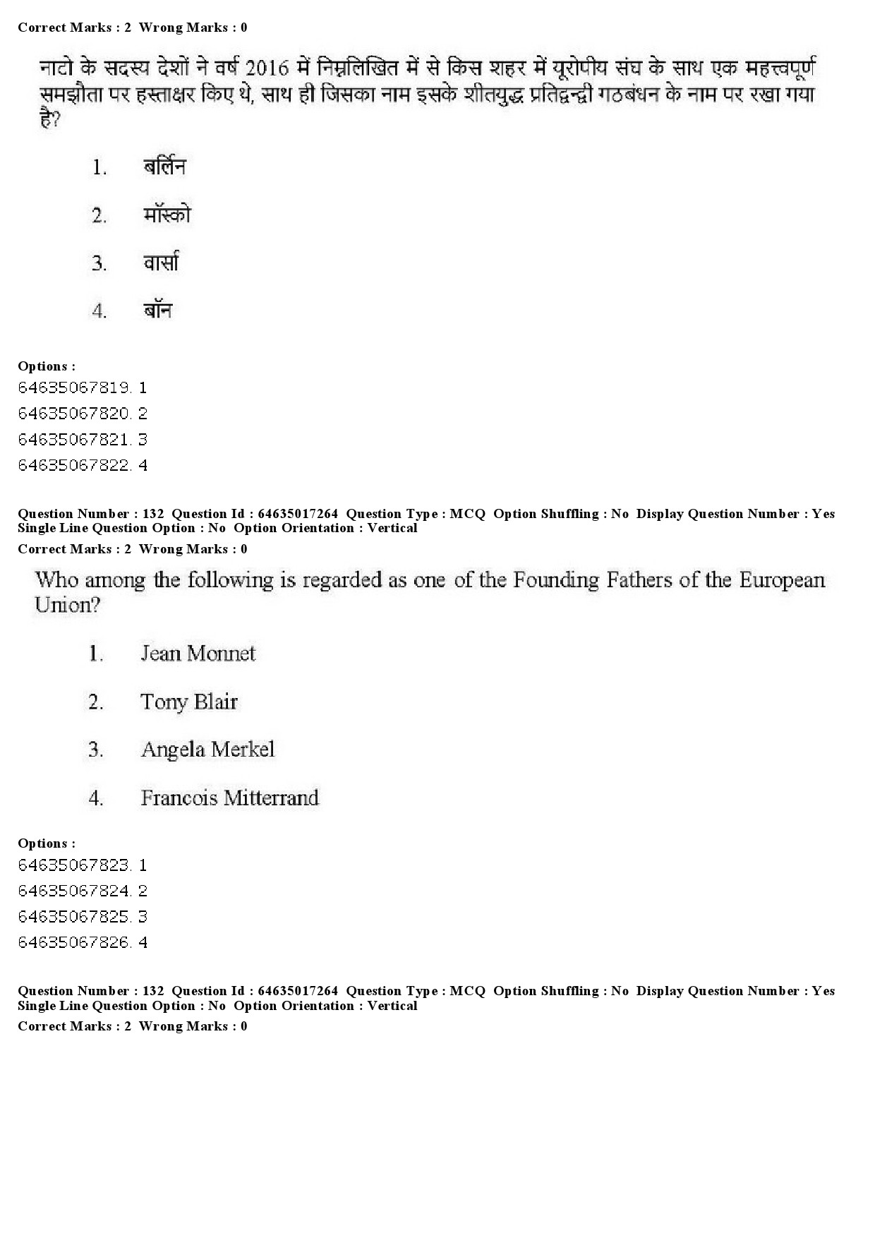 UGC NET Political Science Question Paper June 2019 135